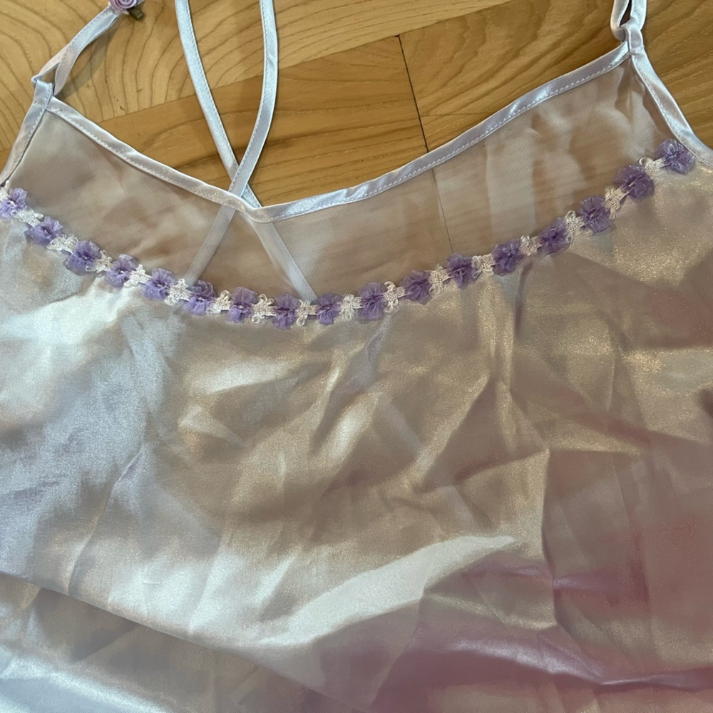VINTAGE periwinkle midi silk dress!